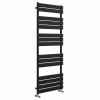Juva 1600 x 600mm Satin Black Flat Panel Heated Towel Rail