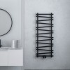 Carisa Vivek 1290 x 500mm Black Designer Aluminium Towel Rail