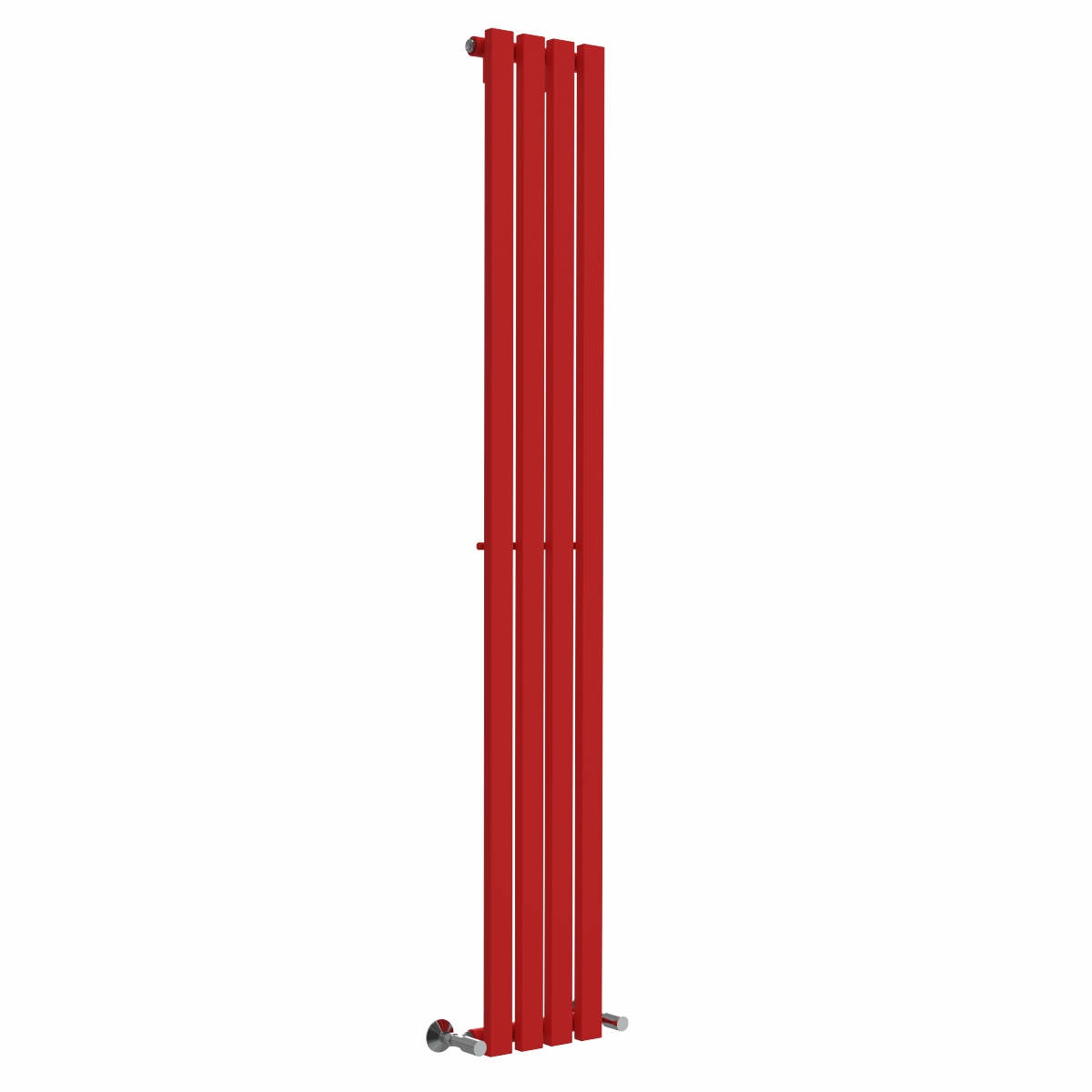 Lulea 1800 x 270mm Signal Red Single Flat Panel Vertical Designer Radiator