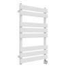 Juva 800 x 500mm White Flat Panel Thermostatic Touch Control Electric Heated Towel Rail