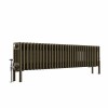 Bern 300 x 1460mm Traditional Black Gold Horizontal Four Column Radiator