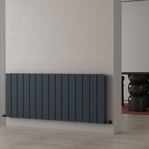 Carisa Chambord Double 600 x 1495mm Anthracite Designer Aluminium Radiator