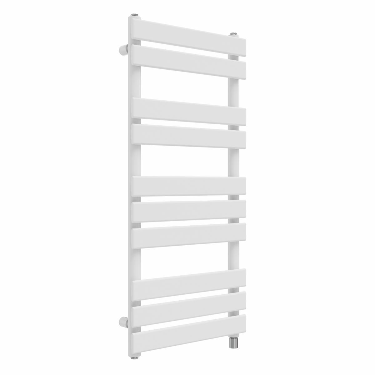 Juva 1000 x 450mm White Flat Panel Simple Electric Heated Towel Rail