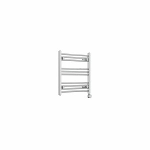 Bergen 600 x 600mm Straight Chrome Thermostatic Touch Control Electric Heated Towel Rail
