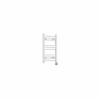 Bergen 600 x 400mm Straight White Thermostatic Touch Control Electric Heated Towel Rail