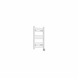 Bergen 600 x 400mm Straight White Thermostatic Touch Control Electric Heated Towel Rail
