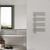 Carisa Terra 852 x 500mm White Designer Aluminium Towel Rail