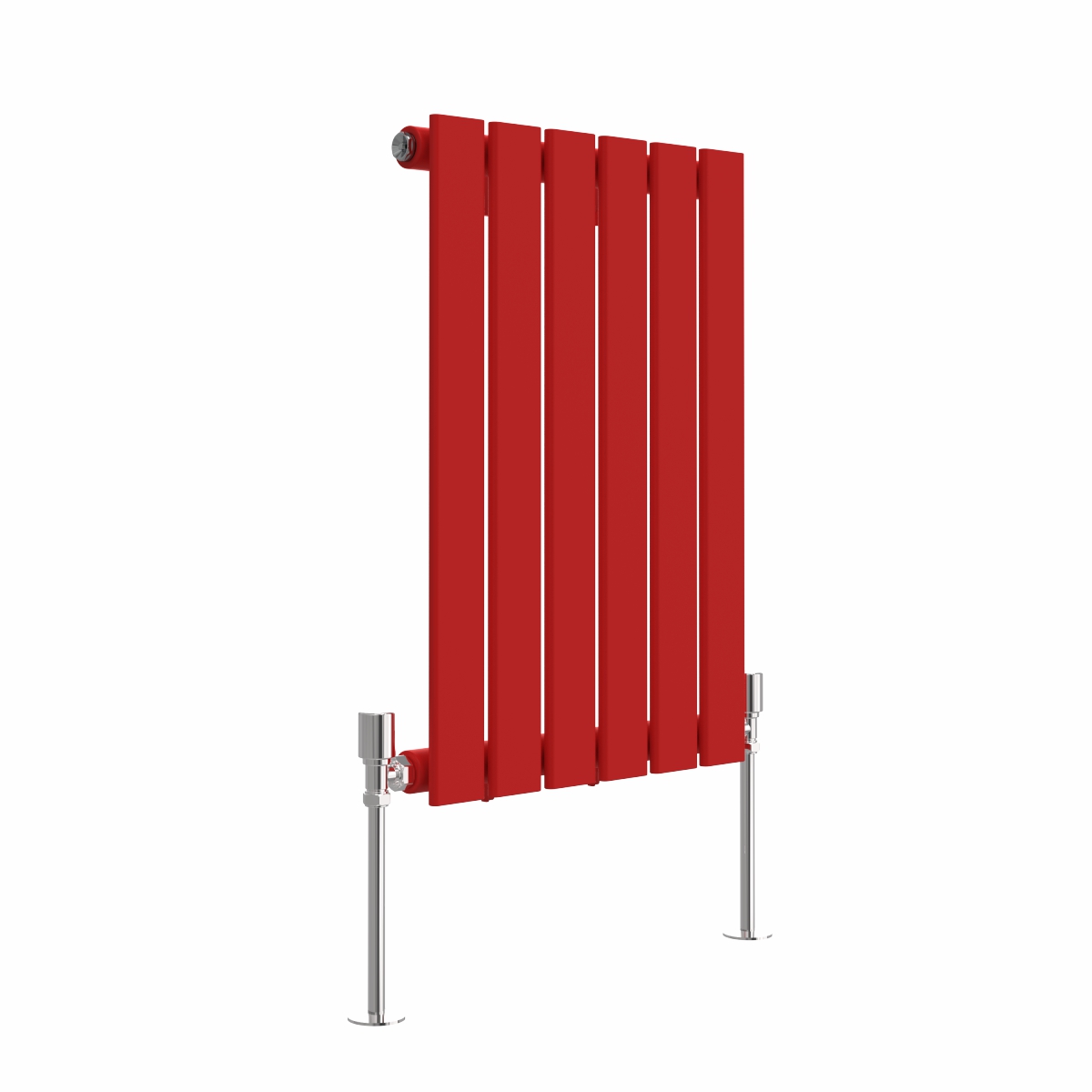 Karlstad 600 x 410mm Signal Red Single Flat Panel Horizontal Designer Radiator