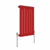 Karlstad 600 x 410mm Signal Red Single Flat Panel Horizontal Designer Radiator