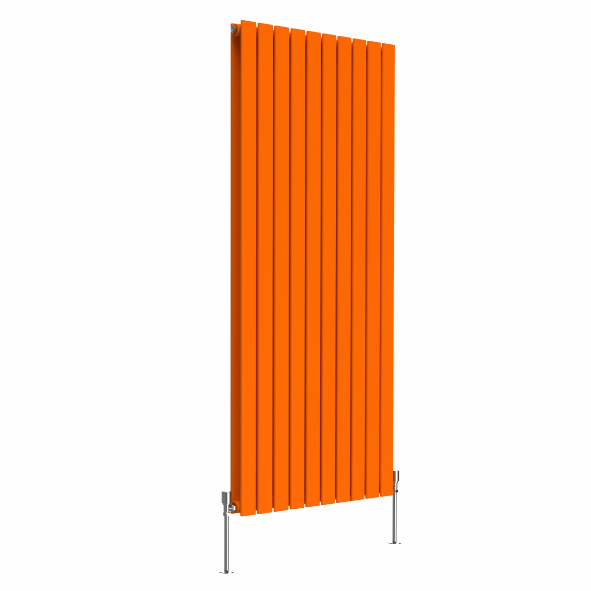 Karlstad 1600 x 682mm Bright Orange Double Flat Panel Vertical Designer Radiator