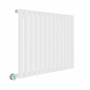 Norden 600 x 768mm White Horizontal Oval Tube Wifi Electric Radiator - 800W