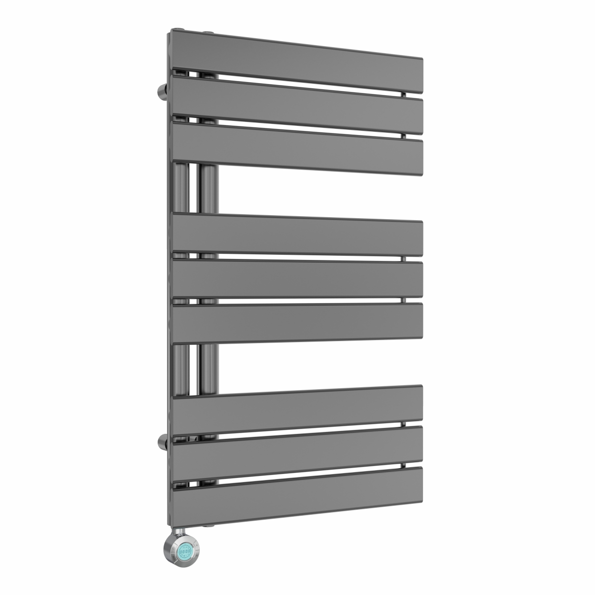 Kristiansund 824 x 500mm Gunmetal Thermostatic Touch Control Electric Heated Towel Rail