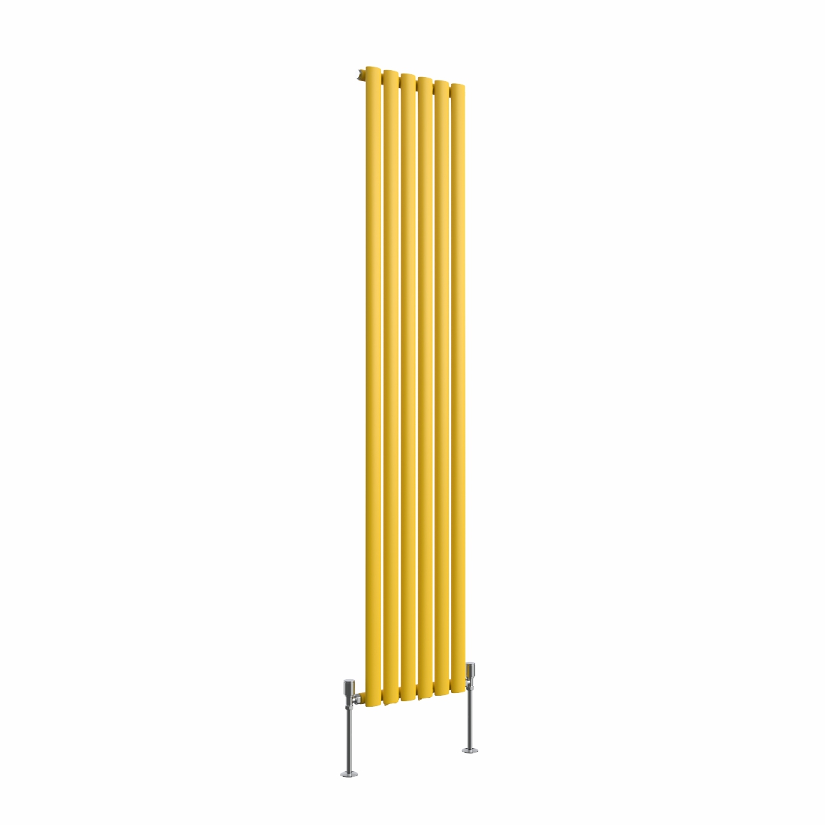 Norden 1800 x 355mm Zinc Yellow Single Vertical Oval Column Designer Radiator