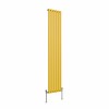Norden 1800 x 355mm Zinc Yellow Single Oval Column Vertical Designer Radiator