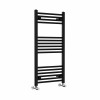Bergen 1000 x 500mm Straight Black Heated Towel Rail