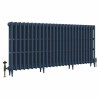 Classic  745 x 1646mm Farrow & Ball Hague Blue Triple Column Cast Iron Radiator - 26 Sections