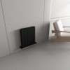 Carisa Nemo Double 600 x 470mm Black Designer Aluminium Radiator