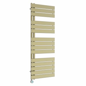 Kristiansund 1380 x 500mm Brushed Brass Thermostatic Touch Control Electric Heated Towel Rail