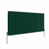 Karlstad 600 x 1430mm Moss Green Double Flat Panel Horizontal Designer Radiator