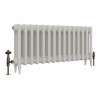 Classic  450 x 964mm  Porcelain White Triple Column Cast Iron Radiator - 15 Sections
