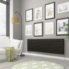 Norden 591 x 1800mm Black Double Horizontal Oval Tube Designer Radiator