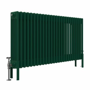 Bern 600 x 1190mm Traditional Moss Green Horizontal Four Column Radiator