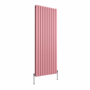 Karlstad 1800 x 682mm Rose Pink Double Vertical Flat Panel Designer Radiator