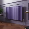 Norden 600 x 1004mm Elegant Purple Single Horizontal Oval Column Designer Radiator
