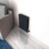 Carisa Plata Double 600 x 420mm Anthracite Designer Aluminium Radiator
