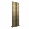Lulea 1800 x 620mm Black Gold Double Vertical Flat Panel Designer Radiator