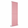 Lulea 1800 x 550mm Rose Clair Pink Single Flat Panel Vertical Designer Radiator