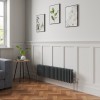 Bern 300 x 1190mm Anthracite Triple Column Horizontal Traditional Radiator