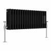 Bern 300 x 830mm Black Triple Horizontal Column Radiator
