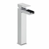 Edessa Modern Waterfall High Rise Basin Mixer Tap - Chrome