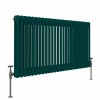Bern 600 x 1190mm Blue Green Double Horizontal Column Radiator