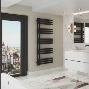 Koli 1600 x 600 Designer Towel Rail - Black