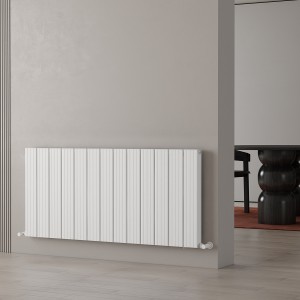 Carisa Chambord Double 600 x 1295mm White Designer Aluminium Radiator