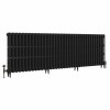 Classic 745 x 2266mm Black Primered Finish Triple Column Cast Iron Radiator - 36 Sections
