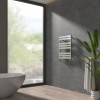 Juva 800 x 600mm Chrome Flat Panel Heated Towel Rail