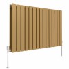 Karlstad 600 x 1022mm Metallic Gold Double Flat Panel Horizontal Designer Radiator