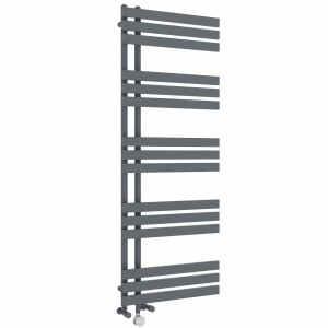 Koli 1600 x 600mm Dual Fuel Anthracite Thermostatic Touch Control Electric Heated Towel Rail