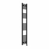 Fjord 1800 x 300mm Curved Black Thermostatic Touch Control Electric Heated Towel Rail