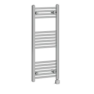 Bergen 1000 x 395mm Straight Chrome Thermostatic Electric Heated Towel Rail