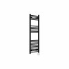 Bergen 1200 x 400mm Straight Black Thermostatic Wifi Control Electric Heated Towel Rail