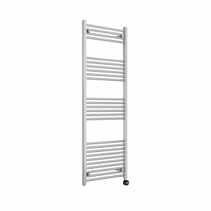Bergen 1600 x 600mm Straight Chrome Thermostatic Touch Control Electric Heated Towel Rail