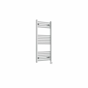 Bergen 1000 x 500mm Straight Chrome Thermostatic Touch Control Electric Heated Towel Rail