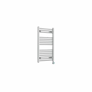 Bergen 800 x 500mm Straight Chrome Thermostatic Touch Control Wifi Electric Heated Towel Rail