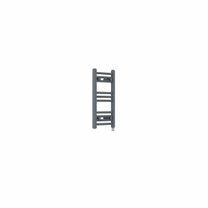 Fjord 600 x 300mm Curved Anthracite Prefilled Electric Heated Towel Rail