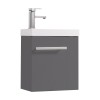 440mm Gloss Grey Cloakroom Basin Vanity Unit Cabinet