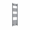 Bergen 1600 x 500mm Straight Anthracite Prefilled Electric Heated Towel Rail